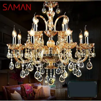 Роскошная свеча SAMAN, современное янтарное светодиодное освещение, Креативные Декоративные светильники для дома, гостиной, столовой, Спальни