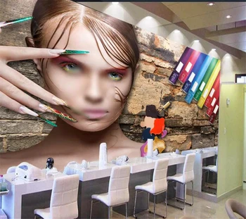beibehang papel de parede 3d Обои на заказ, 3D, ностальгические стены, красивые ногти, косметические инструменты, фоновые обои из папье-маше