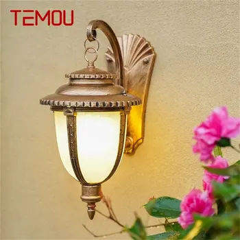 TEMOU Outdoor Retro Wall Sconces Light LED Водонепроницаемый Бронзовый Светильник IP65 для Украшения Домашнего Крыльца