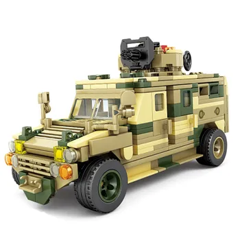 2022 Военная армия Вторая мировая война WW2 SWAT Полицейские Солдаты VN4 Модель колесного бронетранспортера Строительный блок Кирпичи Детские игрушки