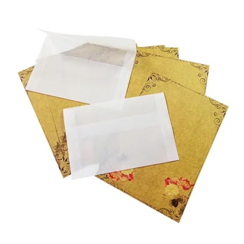 20 штук винтажных полупрозрачных белых матовых бумажных конвертов размером 175x125 мм
