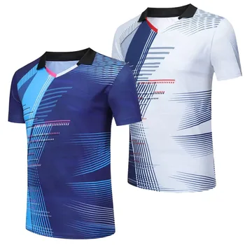 Мужские женские рубашки для гольфа и настольного тенниса с коротким рукавом, Быстросохнущие футболки для фитнеса, одежда для игры в поло, Футболка для бега на открытом воздухе