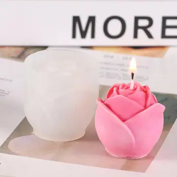 Силиконовая форма для цветов на День Святого Валентина, форма для цветов розы, форма для ароматерапевтических свечей ручной работы, форма для изготовления пластилина из глины и смолы