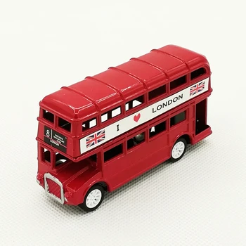 Ручная роспись Модель Лондонского двухэтажного автобуса Точилка для карандашей Ремесла Туризм Коллекция сувенирных подарков Украшение дома
