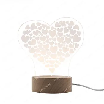 3D Маленькая Ночная Лампа Мультяшная Мода Новые Экзотические Маленькие Творческие Подарки USB Настольная Лампа Светодиодный Держатель украшение стола