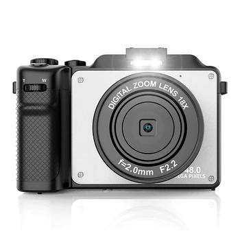 Самодельная 48-мегапиксельная цифровая камера для фотосъемки спереди и сзади с двумя объективами Селфи 4K Видеокамера Рекордер 18-кратный автофокус Веб-камера Youtube