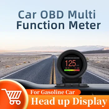 Автомобильный OBD-датчик HUD, Цифровой измеритель температуры воды и масла, дисплей уровня топлива, Сигнализация расхода топлива, Скоростной дисплей, Аксессуары для автомобиля