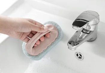Губка-скраб для плитки с ручкой для сильного обеззараживания Щетка для ванны Бытовые чистящие средства Barhroom BathtuP Щетка для чистки