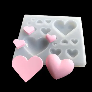 Форма для выпечки тортов Силиконовая Форма Для выпечки Красивых Ювелирных Изделий Форма для изготовления Кубиков с Милым Сердечком