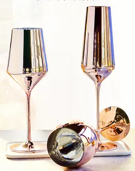 Хрустальный Бокал из Розового золота для вина, Бокалы для шампанского, Бокалы для виски, Коктейльный Бокал, Свадебная вечеринка, Инструмент для приготовления вина, Кухонная посуда для напитков