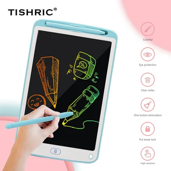 ТИШРИЧЕСКИЙ 10-дюймовый цветной ЖК-планшет для письма со стилусом для рисования, обучающий детский блокнот для рукописного ввода, графический планшет