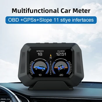 Внедорожная система в режиме реального времени Gradient GPS HUD Автоаксессуары Спидометр P21 4x4 Инклинометр Датчик уровня автомобиля