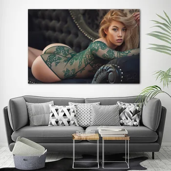 Женское белье Scarlett Jane, фото сексуального тела, Декоративные картины, настенные художественные плакаты и принты на холсте для декора комнаты
