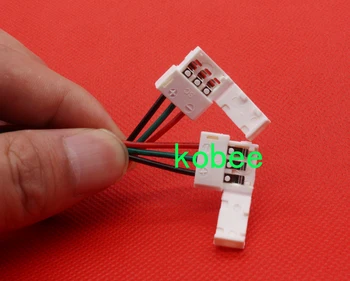 3PIN разъемы светодиодной ленты 10 мм для подключения печатной платы для светодиодной ленты двойного цвета/цветовой температуры БЕЗ СВАРКИ двойного КОНЦА